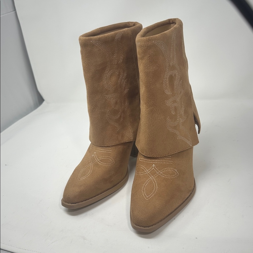 Soda fold over suede boots. Size 9 1/2- 10